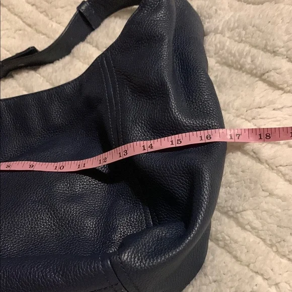 Authentic Michael Kors Navy Leather Hobo Bag - Picture 8 of 11